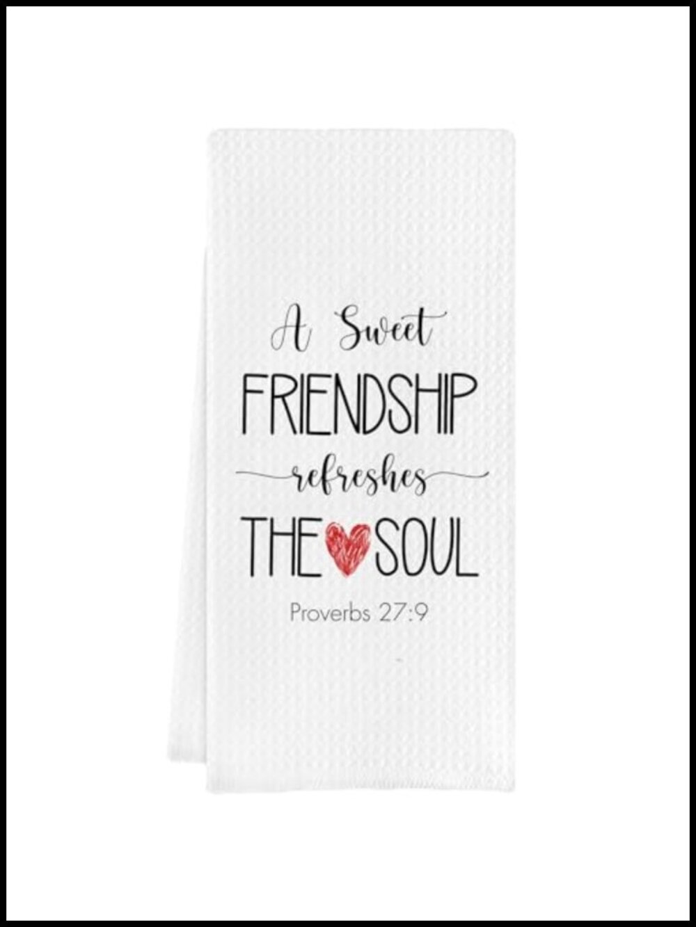 Polyester Kitchen Dish Towel 16x24 Bible Verse Christian Friendship Gift